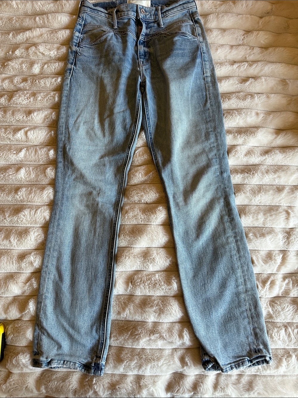 MOTHER Men's Light Blue Bootcut Jeans